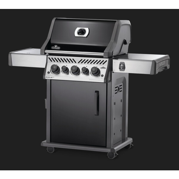 ABV NAPOLEON Rogue SE 425-1 Gasgrill, 3 Edelstahl-Hauptbrenner und zusätzlicher Sizzle Zone-Seitenbrenner, Infrarot-Heckbrenner aus Edelstahl, Grillfläche 60 x 45cm, Gewicht: 67kg, langlebige Aluguss-Grillkammer, aufgebautes Ausstellungsmodell