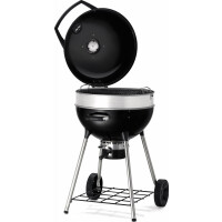 NAPOLEON PRO22K-LEG-3 Profi Holzkohle Kugelgrill, Grillfläche: Ø57cm, 3-fach höhenverstellbarer Gusseisen-Grillrost, Gewicht: 27kg, Präzision-Lüftungsventilsystem aus Edelstahl, optionaler Einsatz eines Drehspießes möglich, Deckelgriff mit Hitzeschild