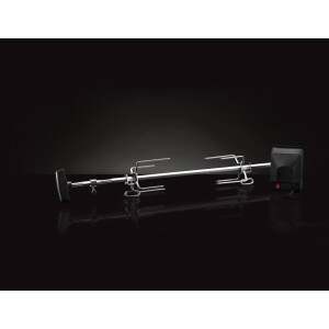 NAPOLEON Drehspieß/Rotisserie Heavy Duty für Freestyle, mit 2 Edelstahl Fleischkammern, Edelstahl-Spieß, inklusive Motor mit schwarzem Kunststoffgehäuse