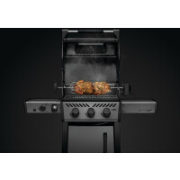 NAPOLEON Rotisserie Heavy Duty für Freestyle, mit 2 Edelstahl Fleischkammern, Edelstahl-Spieß, inklusive Motor mit schwarzem Kunststoffgehäuse