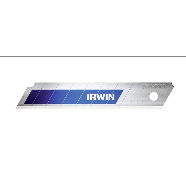 Irwin Abbrechklinge BiM 18mm VPE 50 Stk. mit Soft-Snap-Technologie, Biegen der Klinge ohne versehentliches Brechen, 3-mal länger scharf als Karbonklingen, für Gipskarton, Isolierung, Bodenbeläge und Dachpappen