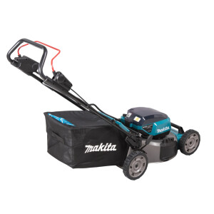 Makita DLM534Z Akku-Rasenmäher 2x18 V, Schnittbreite 53cm, einschaltbarer Leisemodus, 4in1: Mähen, Sammeln, Mulchen, Seitenauswurf, 60l Fangkorb, bis 1.800qm, Solomaschine inkl. Mulchkeil