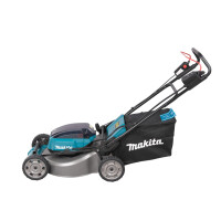 Makita DLM534Z Akku-Rasenmäher 2x18 V, Schnittbreite 53cm, einschaltbarer Leisemodus, 4in1: Mähen, Sammeln, Mulchen, Seitenauswurf, 60l Fangkorb, bis 1.800qm, Solomaschine inkl. Mulchkeil