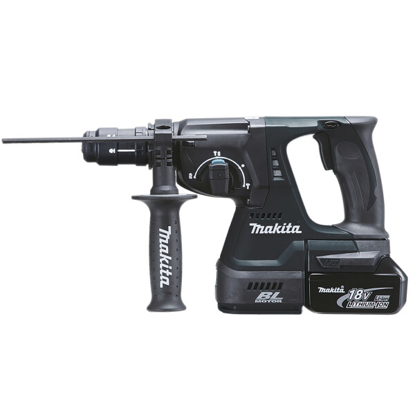 Makita DHR243ZBJ SDS-Plus Akku-Kombihammer, Metallschnellspannbohrfutter, 18V, 2,0 J, schwarz, Sologerät im Makpac Gr. 4, Einlage Standard