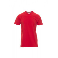 PAYPER SUNRISE T-Shirt, rot, Gr. S, Rundhalsausschnitt mit Nackenband, Stretchnähten, 100% Baumwolle, 190g/m²