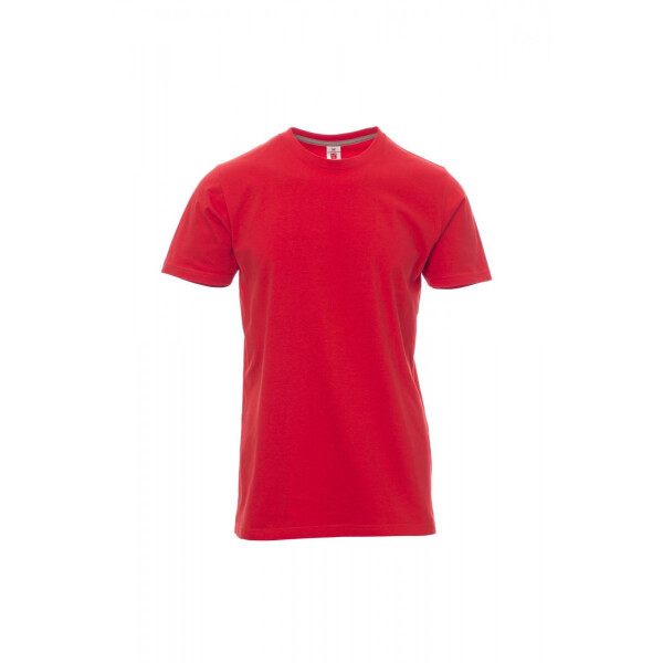 PAYPER SUNRISE T-Shirt, rot, Gr. M, Rundhalsausschnitt mit Nackenband, Stretchnähten, 100% Baumwolle, 190g/m²