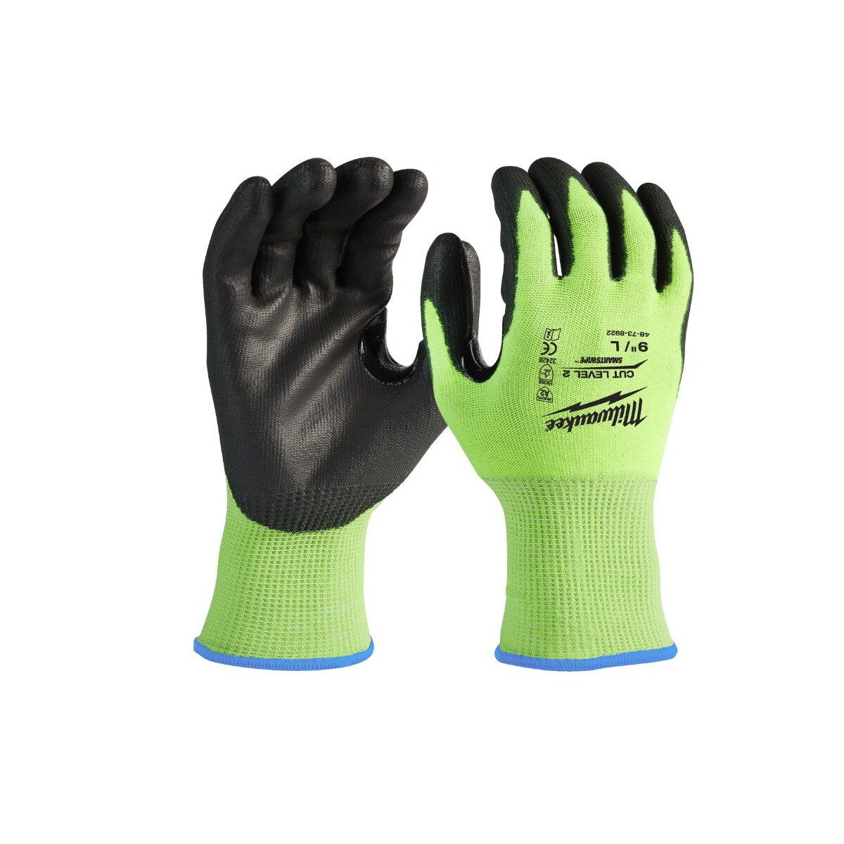 MILWAUKEE Hi-Vis Schnittschutzhandschuhe Kl.2/B,...