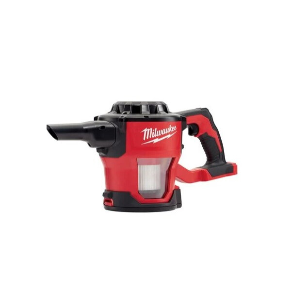 MILWAUKEE M18CV-0 Akku-Handstaubsauger 18V, arretierbarer Dauerbetrieb, HEPA-Filter, 23Min Laufzeit mit 5Ah-Akku, Sologerät