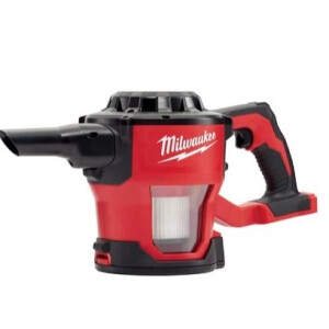 MILWAUKEE M18CV-0 Akku-Handstaubsauger, Arretierbarer Dauerbetrieb, HEPA-Filter, 23Min Laufzeit mit 5Ah-Akku, Sologerät