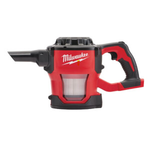 MILWAUKEE M18CV-0 Akku-Handstaubsauger, Arretierbarer Dauerbetrieb, HEPA-Filter, 23Min Laufzeit mit 5Ah-Akku, Sologerät