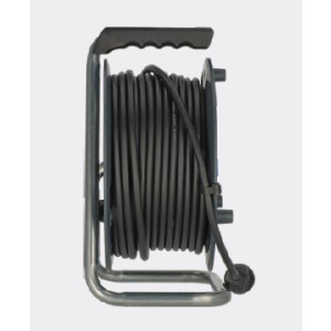 Brennenstuhl Kunststoff - Kabeltrommel 40m, für den Einsatz im Freien, H07RN-F3G1,5,spritzwassergeschützte 3-fach Steckdose, IP44, Überhitzungsschutz, K2 DGUV 203005