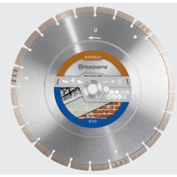 Husqvarna TACTI-CUT™ S50 PLUS Diamanttrennscheibe Ø400mm x 25,4/20mmx 3,4mm, für Dachziegel, gehärteten Beton weich& mittelhart, Mauerwerk, Ziegel, niedrig armierten Beton