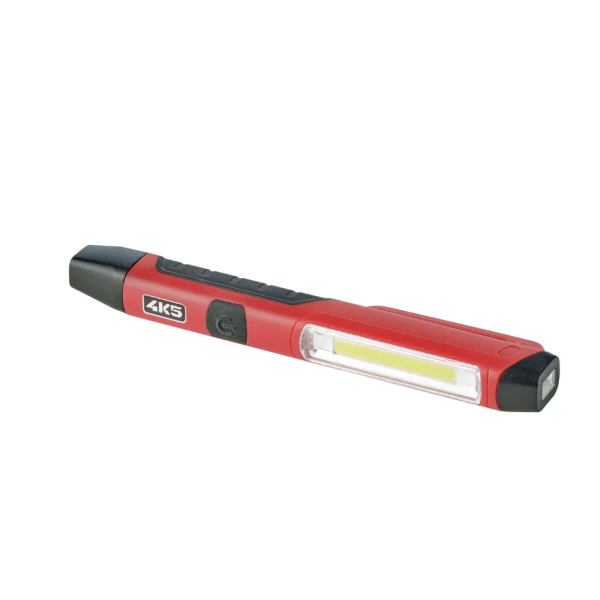 Laserliner 4K5 LED-Stifttaschenlampe, 100 Lumen, 2 Leuchtstufen, magnetischer Taschenclip, Batteriebetrieben