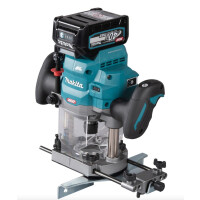 Makita RP001GZ Akkuoberfräse 40V max., Werkzeugaufnahme 6/8/12mm, Eintauchtiefe 0-60mm, drezahlreguliert, BL-Motor, AWS, Sologerät