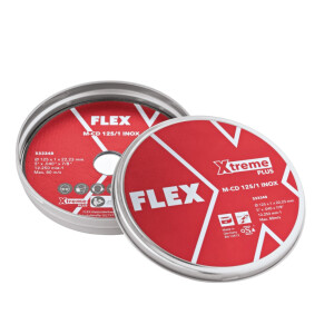 FLEX M-CD 125/1 Gewebetrennscheibe 125 x 1 x 22,23 mm, Xtreme PLUS, Stahl/Edelstahl, Doseninhalt: 10 Stück