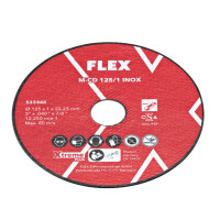 FLEX M-CD 125/1 Gewebetrennscheibe 125 x 1 x 22,23 mm, Xtreme PLUS, Stahl/Edelstahl, Doseninhalt: 10 Stück