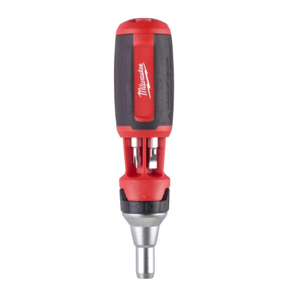 MILWAUKEE 9 in1 Multibit-Schraubendreher mit Ratsche, Länge 152mm, Bitlänge 88 mm, PH/PZ/TX/SL