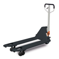 unicraft PHW 2508 Profi-Gabelhubwagen, Tragfähigkeit 2500kg, Gabellänge 1150mm, Lenkrolle: Polyamid, Gabelrolle tandem: Polyurethan