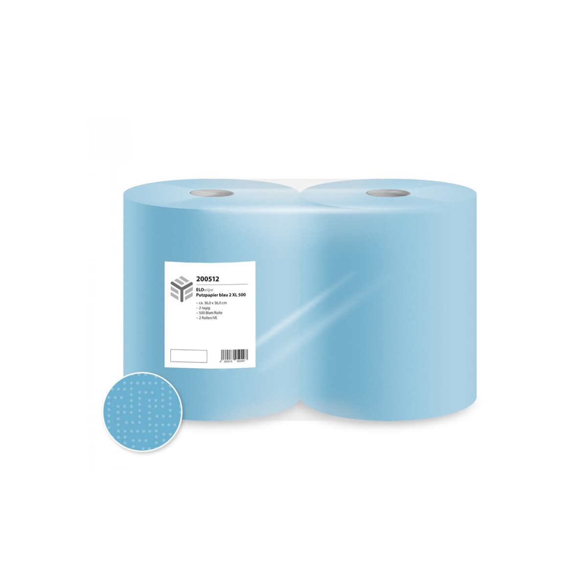 ELOwipe Putzpapier/Putztuch blau 2XL 500, 36 x 36 cm,...