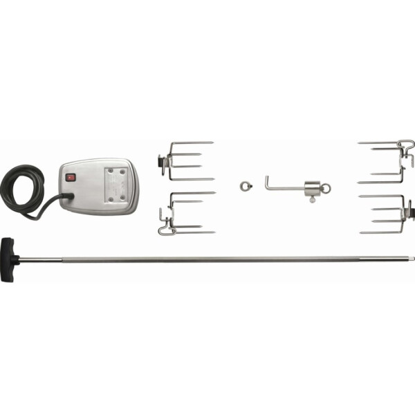 NAPOLEON Drehspieß/Rotisserie Commercial Quality für Prestige / Prestige Pro 500, mit 4 Edelstahl Fleischgabeln, inklusive Motor und Gegengewicht