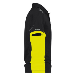 DASSY Veracruz, Farbe 6790 SCHWARZ/NEONGELB, Größe S, Poloshirt mit reflektierenden Details, 60% Baumwolle/40% Polyester, +/- 220 g/m²