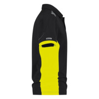 DASSY Veracruz, Farbe 6790 SCHWARZ/NEONGELB, Größe S, Poloshirt mit reflektierenden Details, 60% Baumwolle/40% Polyester, +/- 220 g/m²