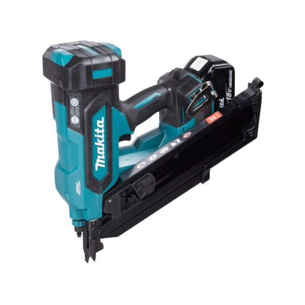 Makita DBN900ZK Akku-Streifennagler 18V, 50-90 mm, D-Kopf-Nägel, Winkel der Nägel 30-34°, Magazinkapazität 51-58 Nägel, Sologerät im Transportkoffer
