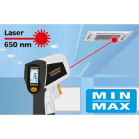 Laserliner ThermoSpot Pocket, Infrarot-Temperaturmessgerät, Oberflächentemperatur, Messbereich -40°C...400°C, inkl. Batterie