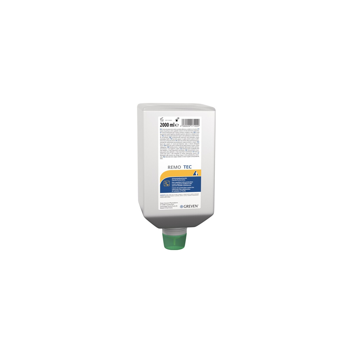 Hautschutzcreme GREVEN&reg; REMO TEC MHD 06.2021 2l...
