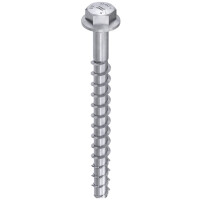 HECO Betonschraube MULTI-MONTI-plus SS 12x80, Sechskantkopf mit angepresster Scheibe, Klemmstärke 5 mm, verzinkt, SW15, VPE 25 Stück
