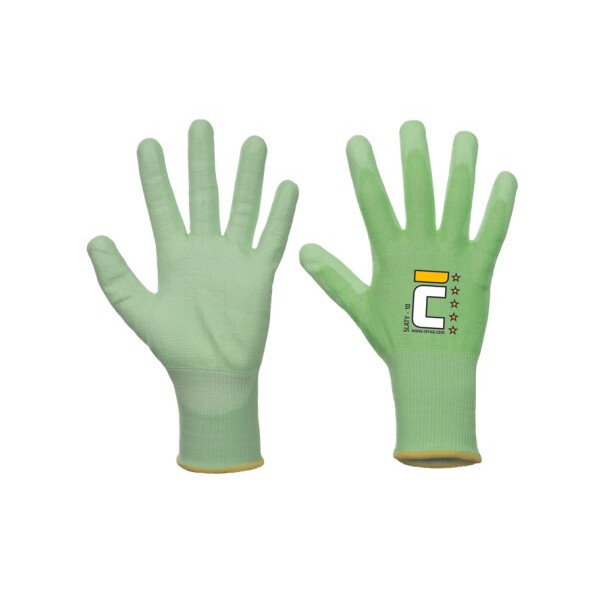 OS SLATY Schnittschutzhandschuhe, Größe 11, Norm EN338, Kennziffer 4X43D, Schnittschutzstufe D, nahtlos, PU-Beschichtung, Touchscreen-kompatibel