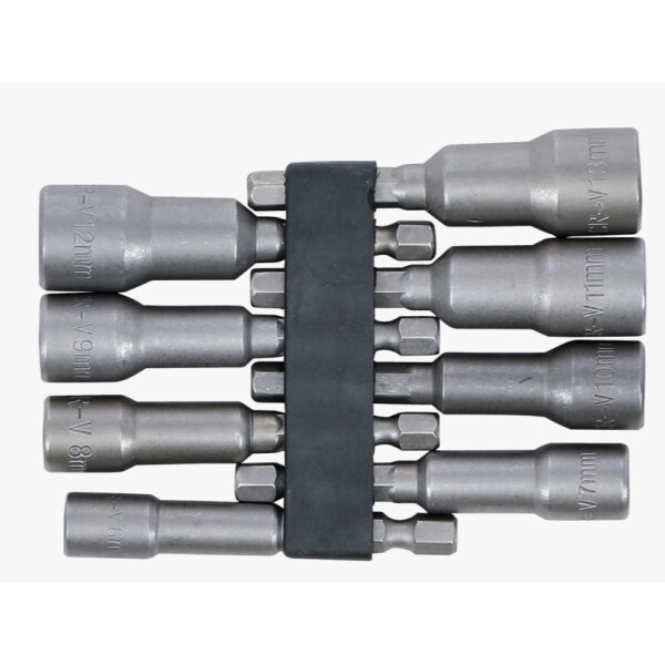 BGS Steckschlüsselsortiment 8-tlg.SW 6/7/8/9/10/11/12/13mm Antr.1/4 Zoll 6KT E6,3