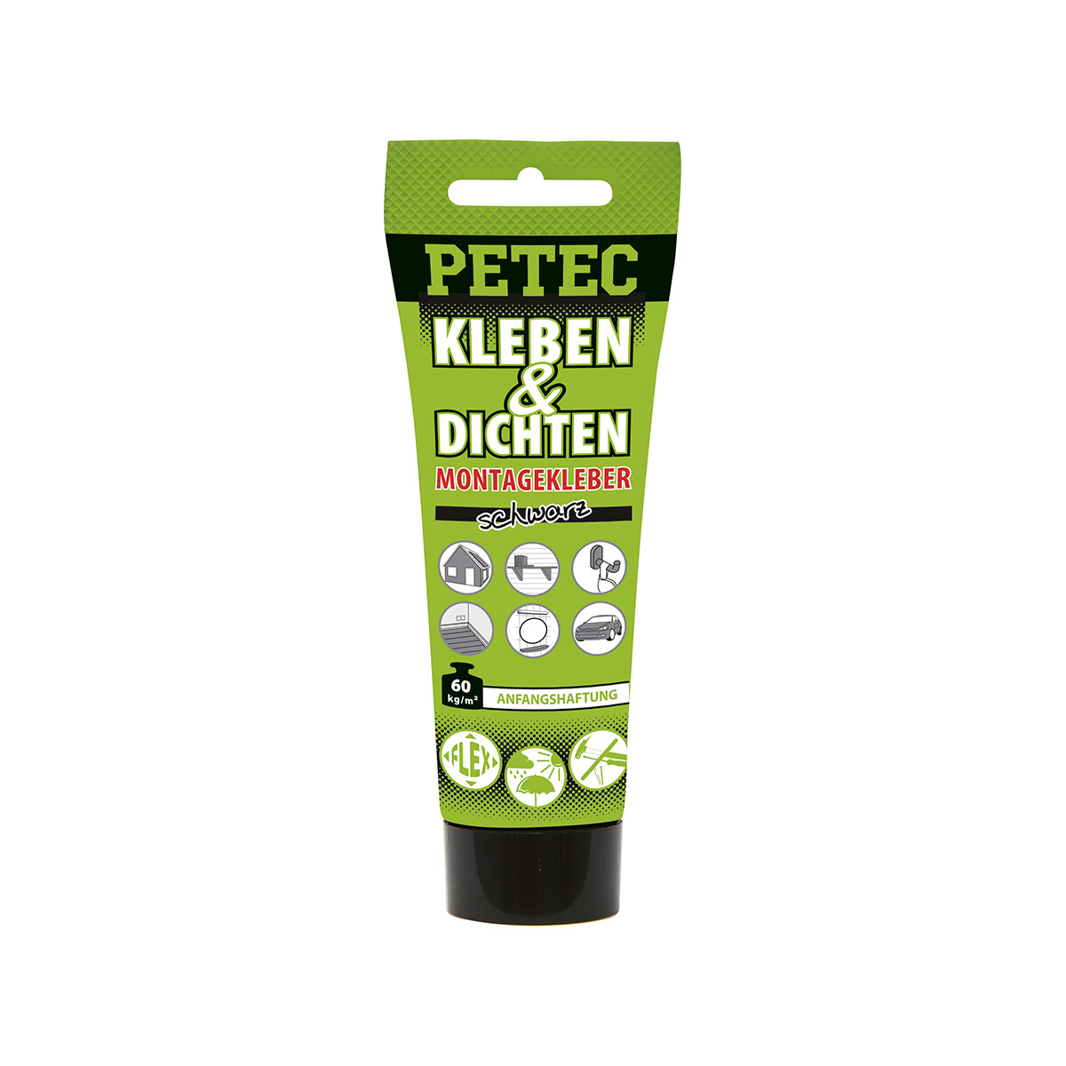PETEC Kleben &amp; Dichten Montagekleber schwarz, 80 ml