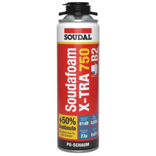 SOUDAL Profi Pistolenschaum B2, X-TRA750, 500ml