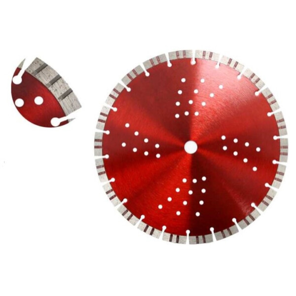KST STEINMEISTER Profi Diamanttrennscheibe 300 x 3,0 x 25,4mm, Segmenthöhe 12mm, rot-metallic, Beton, Universal