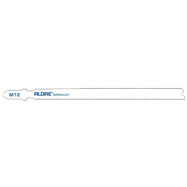 ALDRE SAW HSS Metall Stichsägeblätter, Metall 1,0-2,5mm, SL 53mm, 1,2 ZpZ, M12 (T318A), Paket a 5 Stück
