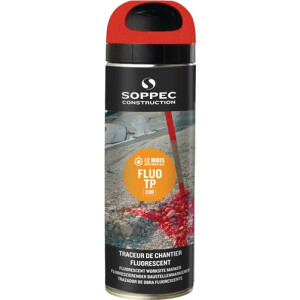 Baustellenmarkierspray FLUO TP leuchtrot 500 ml Spraydose SOPPEC H921