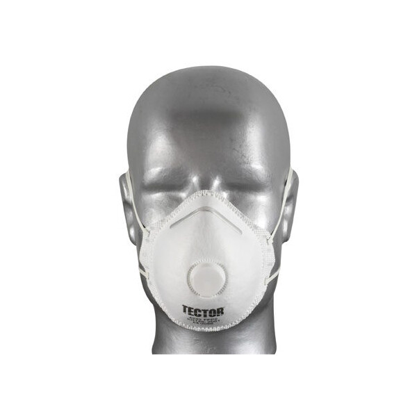 Feldtmann Feinstaubmaske mit Ausatmungsventil, Dichtlippe, regulierbarer Bebänderung, Schutzstufe FFP2, 4233, schützt bis 10- fachen des MAK Wertes, EN149:2001+A1:2009