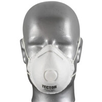 Feldtmann Feinstaubmaske mit Ausatmungsventil, Dichtlippe, regulierbarer Bebänderung, Schutzstufe FFP2, 4233, schützt bis 10- fachen des MAK Wertes, EN149:2001+A1:2009