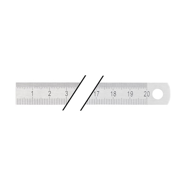 Stahlmaßstab L.500mm STA biegsam Teilung B =mm/1/2mm PROMAT
