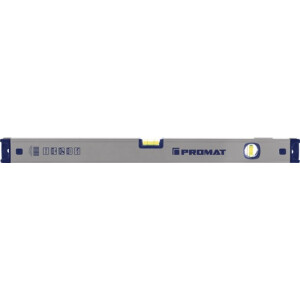 YY Wasserwaage 80cm Alu.silber Spiegellibelle max.±0,5 mm/m PROMAT