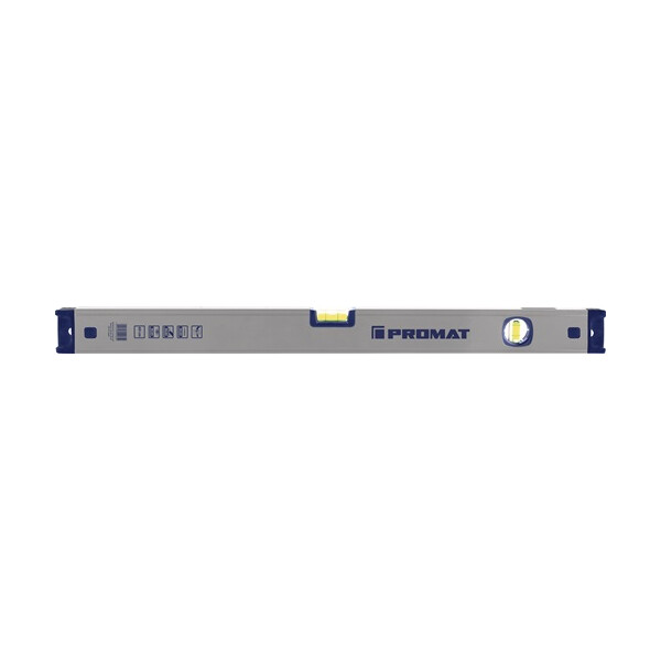 YY Wasserwaage 200cm Alu.silber Spiegellibelle max.±0,5 mm/m PROMAT