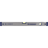 YY Wasserwaage 200cm Alu.silber Spiegellibelle max.±0,5 mm/m PROMAT