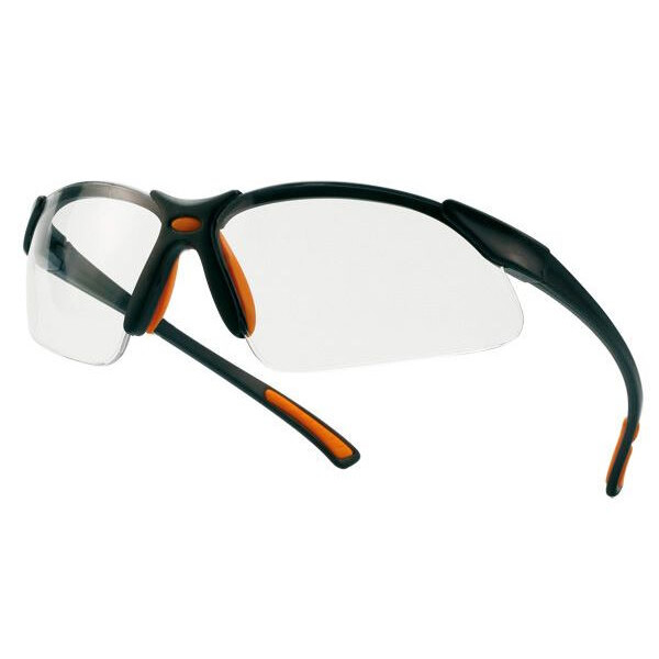 Feldtmann Schutzbrille SPRINT, klar, EN166, antikratzbeschichtet, sw-orange, 41972
