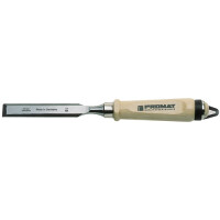 YY Stechbeitel Schneiden-B.26mm m.Zwinge Weißbuchenh.Ulmer Form CV-Stahl PROMAT