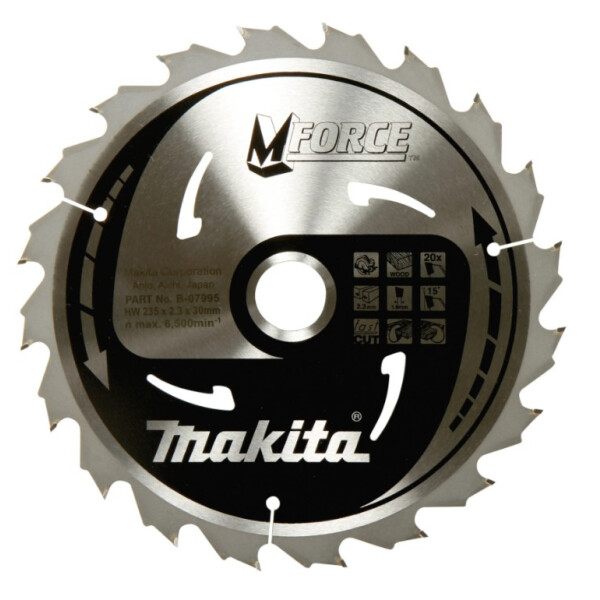 Makita A-89632, M-Force HM-Kreissägeblatt 165x2,0x20mm, 24 Zähne, Holz, für DHS630, DHS660, DHS661, DHS680, HS012G, HS6601, SP6000, DSP600, DSP601, HS6101, DLS600