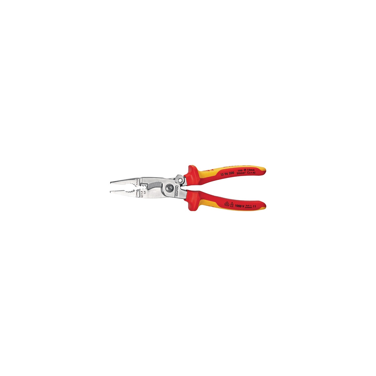 Knipex Elektroinstallationszange, Länge 200mm,...