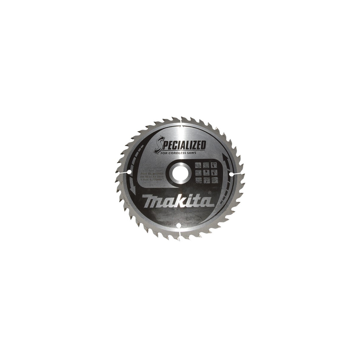Makita B-32954, HM-Kreissägeblatt 165x1,6x20mm, 40...