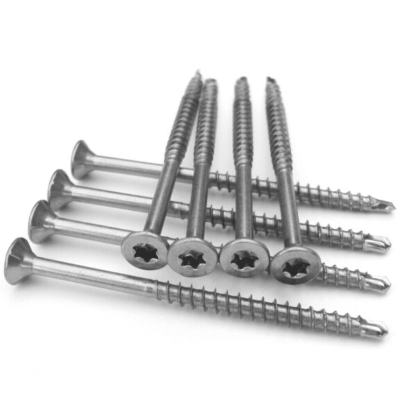 KST Spanplattenschraube mit Bohrspitze, Senkkopf, A2, VG, TX25, 6x40, Paket 100 Stück