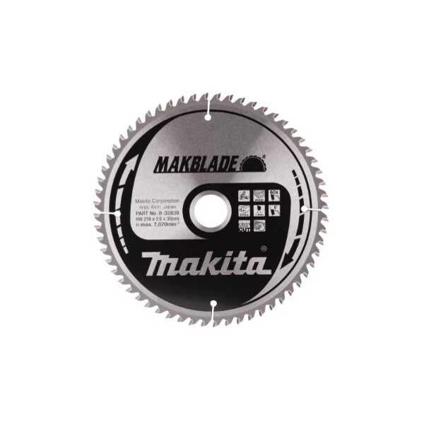 Makita MAKBLADE HM - Sägeblatt, 216x30mm, 60Z, B-32839